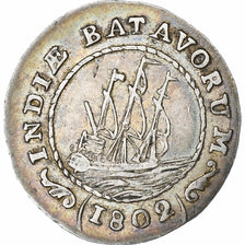 NEDERLANDS OOST INDIË, 1/8 Gulden, 1802, Dordrecht, Zilver, ZF+, KM:80