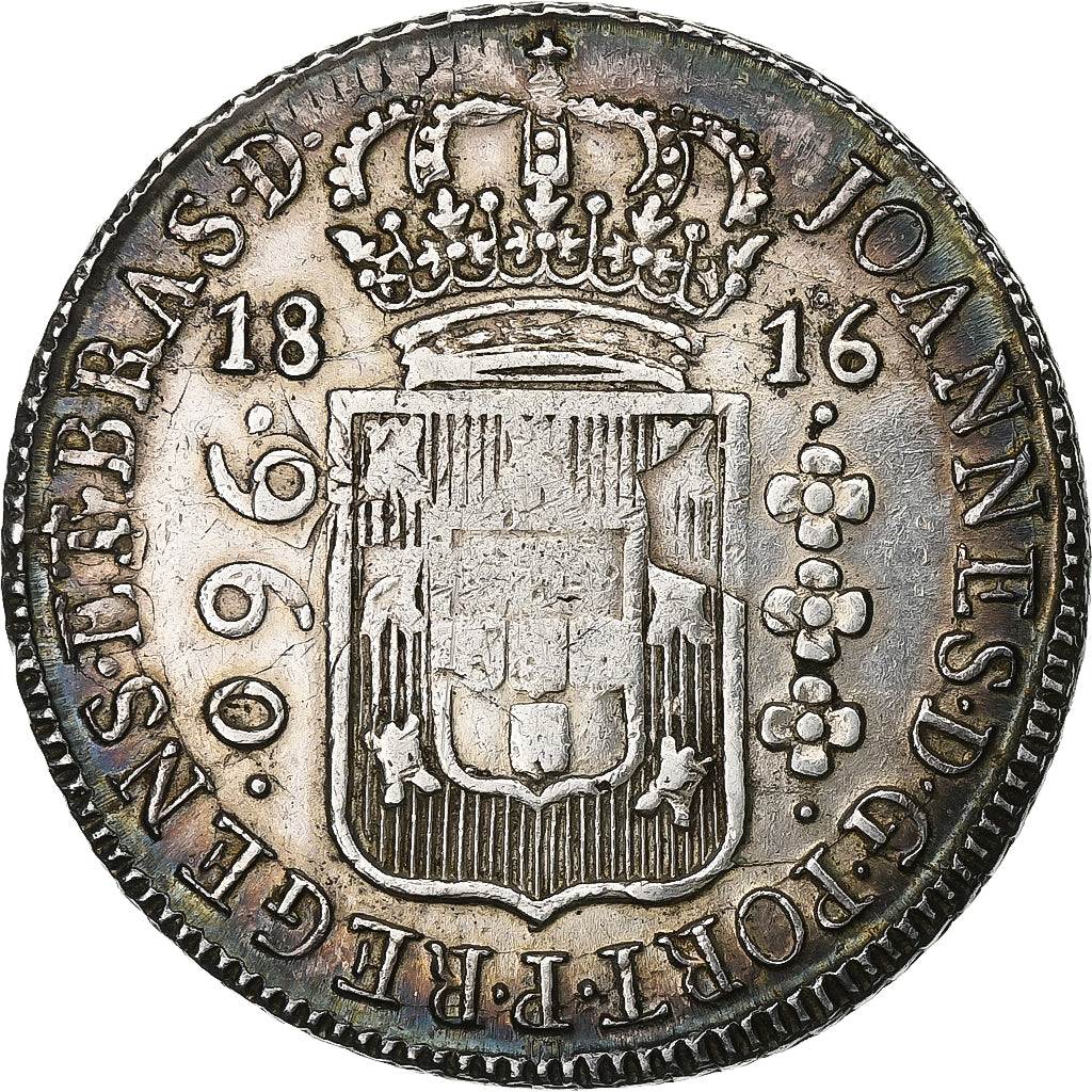 Brazil, Joao, 960 Reis, 1816, Silver, EF(40-45), KM:307