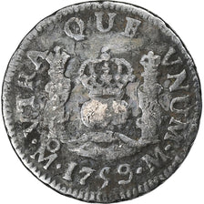 Mexico, Ferdinand VI, 1/2 Réal, 1759, Mexico City, Silver, EF(40-45), KM:67.2