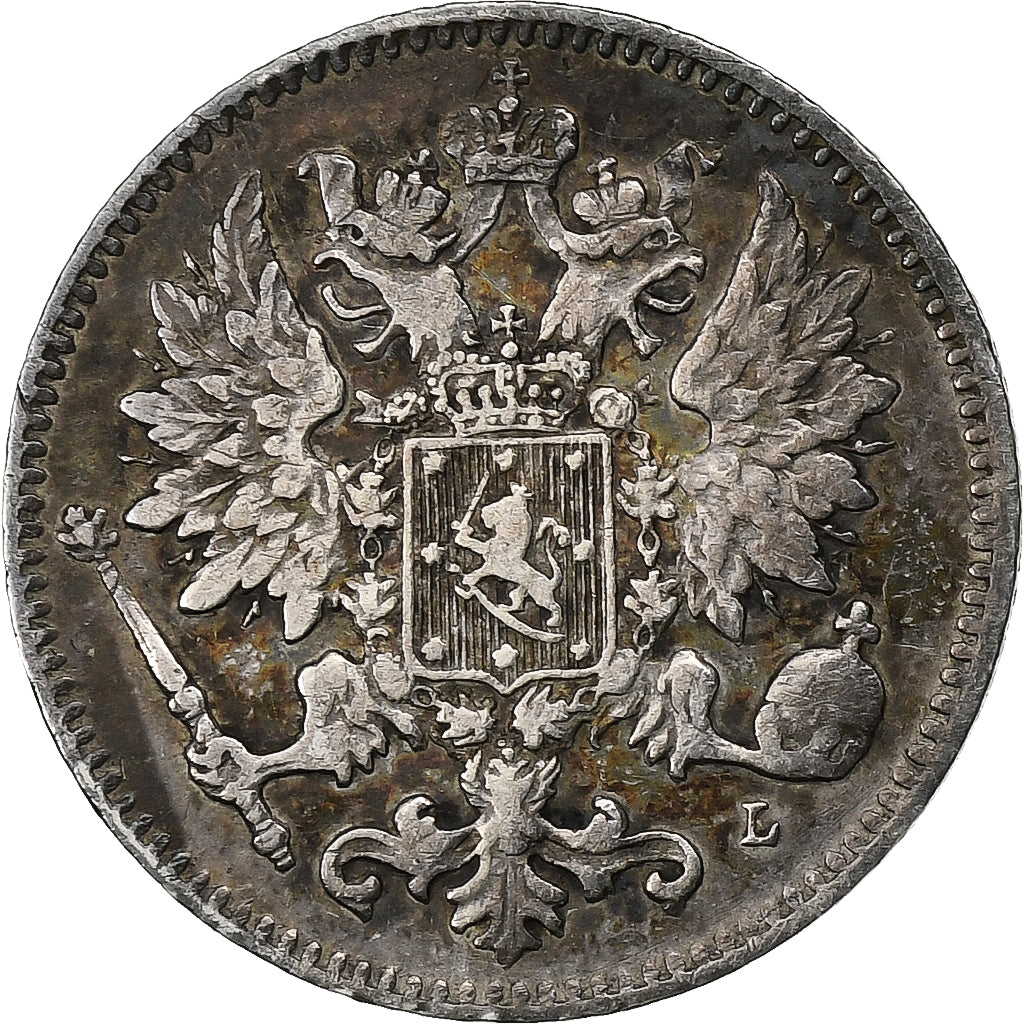Finlândia, Nicholas II, 25 Penniä, 1901, Prata, EF(40-45), KM:6.2