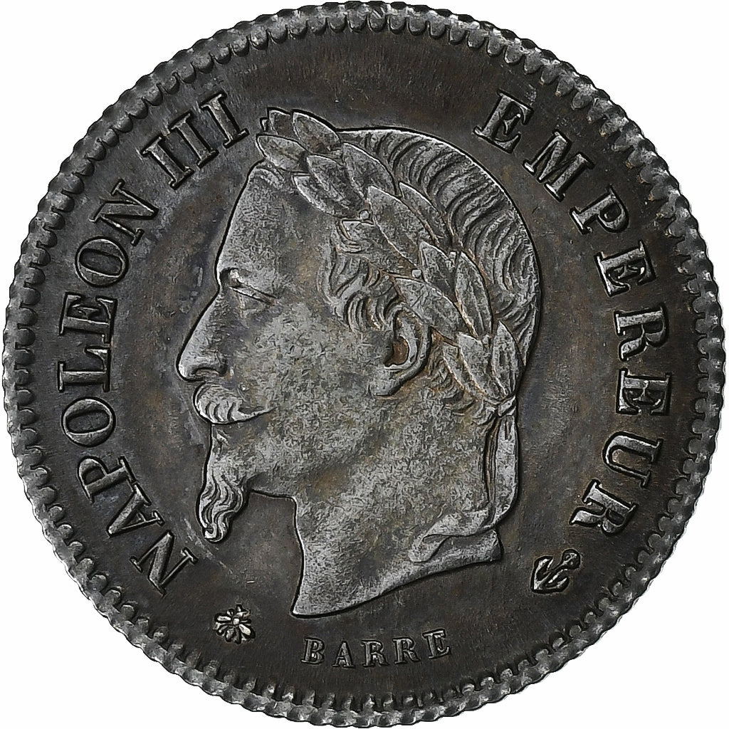 Frankrijk, Napoleon III, 20 Centimes, 1867, Paris, Zilver, ZF+, Gadoury:309
