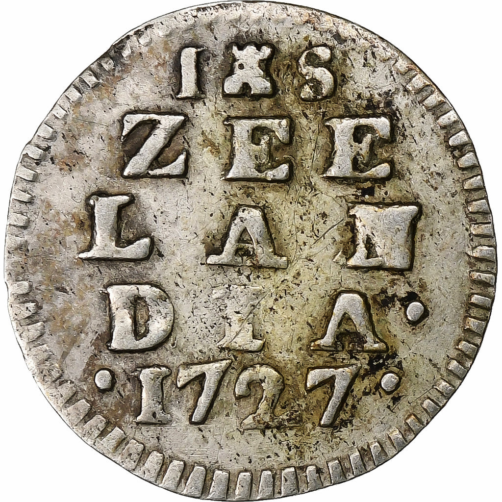 Netherlands, ZEELAND, Stuiver, 1727, Silver, EF(40-45)