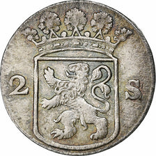 Netherlands, HOLLAND, 2 Stuivers, Double Wapenstuiver, 1760, Silver, AU(50-53)