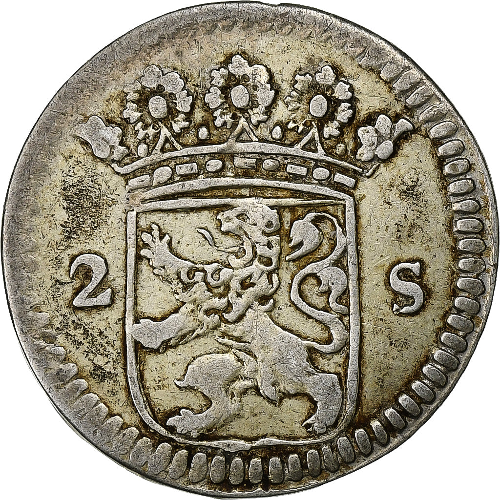 Netherlands, HOLLAND, 2 Stuivers, Double Wapenstuiver, 1707, Silver, VF(30-35)