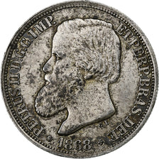 Brazil, Pedro II, 200 Reis, 1868, Silver, EF(40-45), KM:471