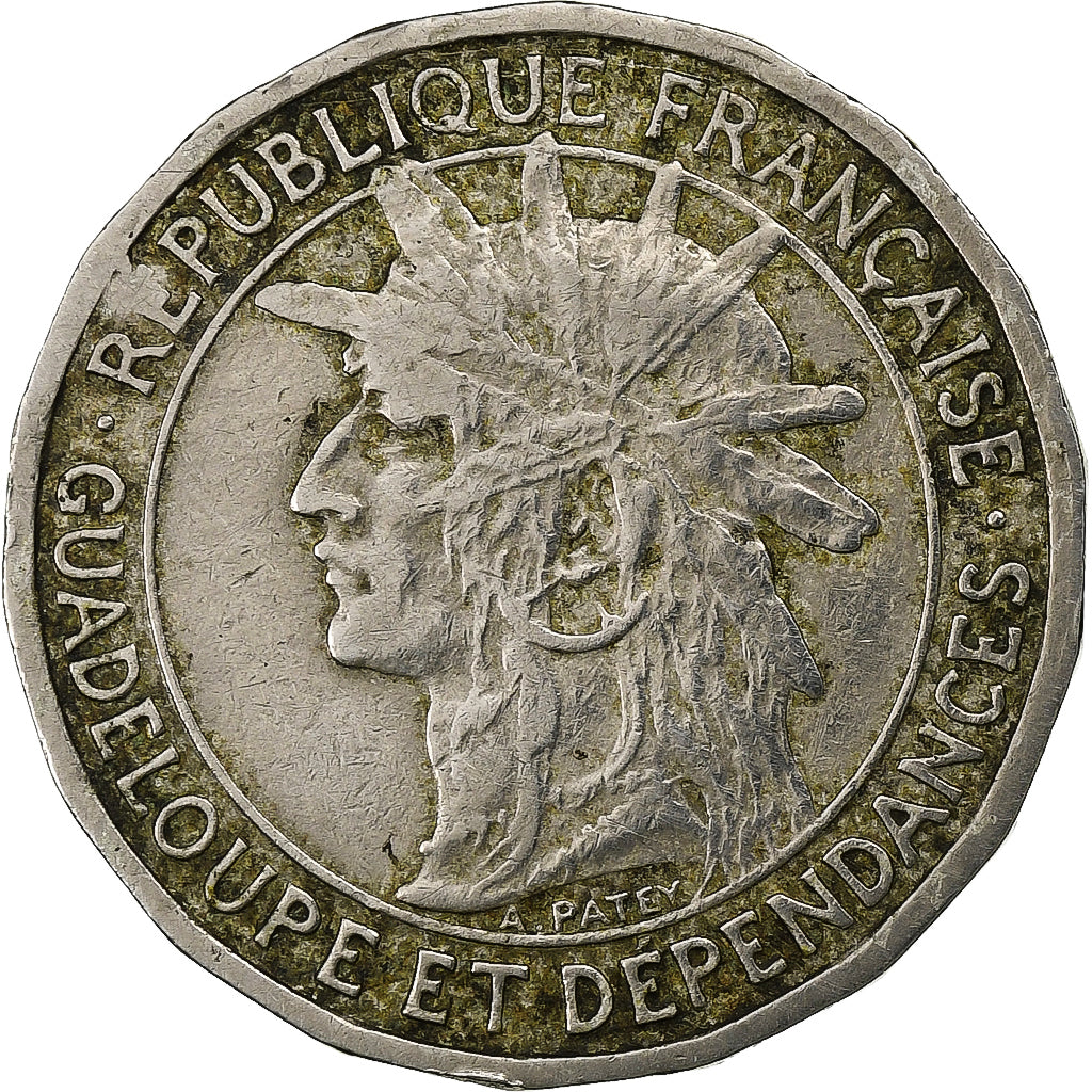 Guadeloupe, 50 Centimes, 1903, Paris, Copper-nickel, VF(30-35), Lecompte:50