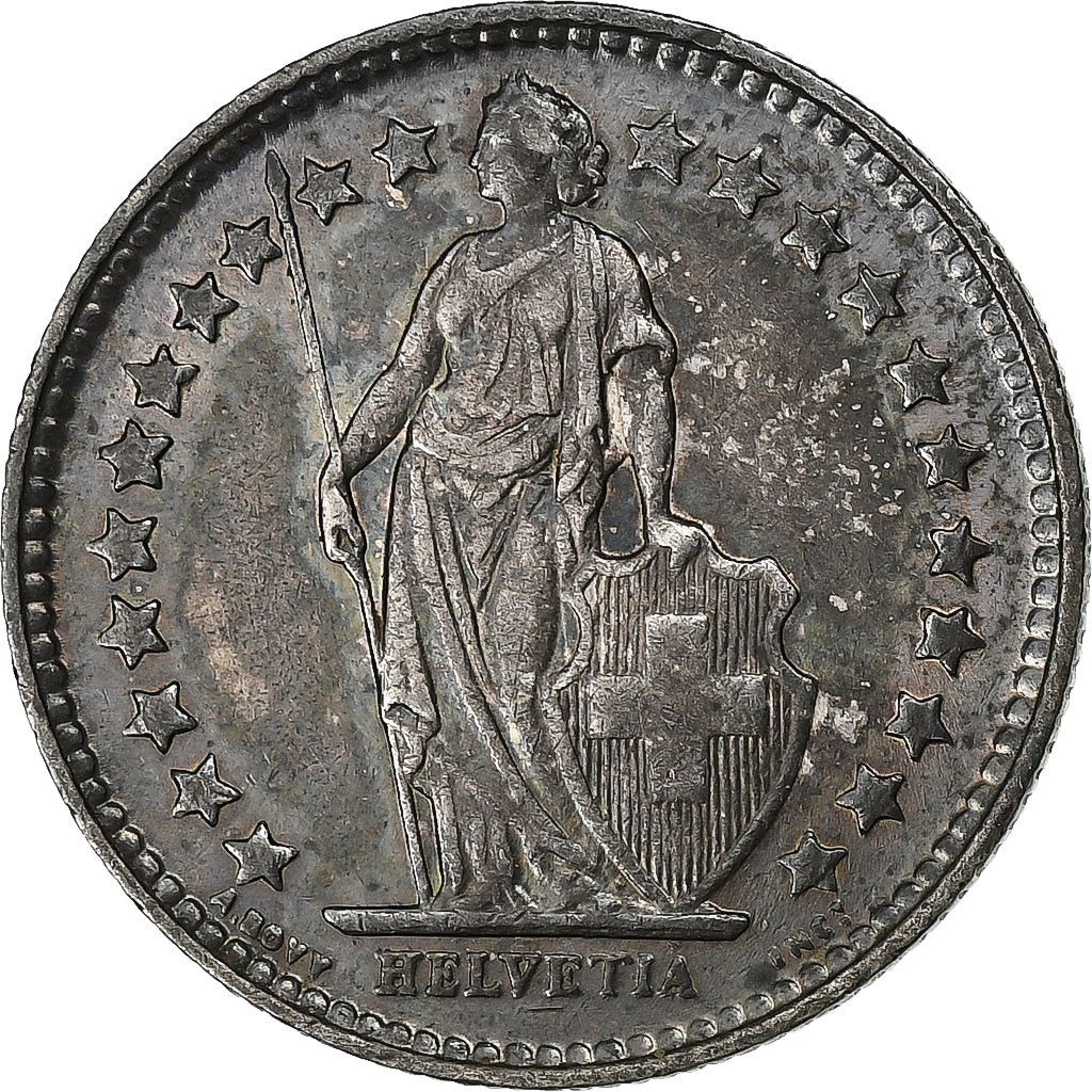 Suíça, 1/2 Franc, 1920, Bern, Prata, AU(55-58), KM:23