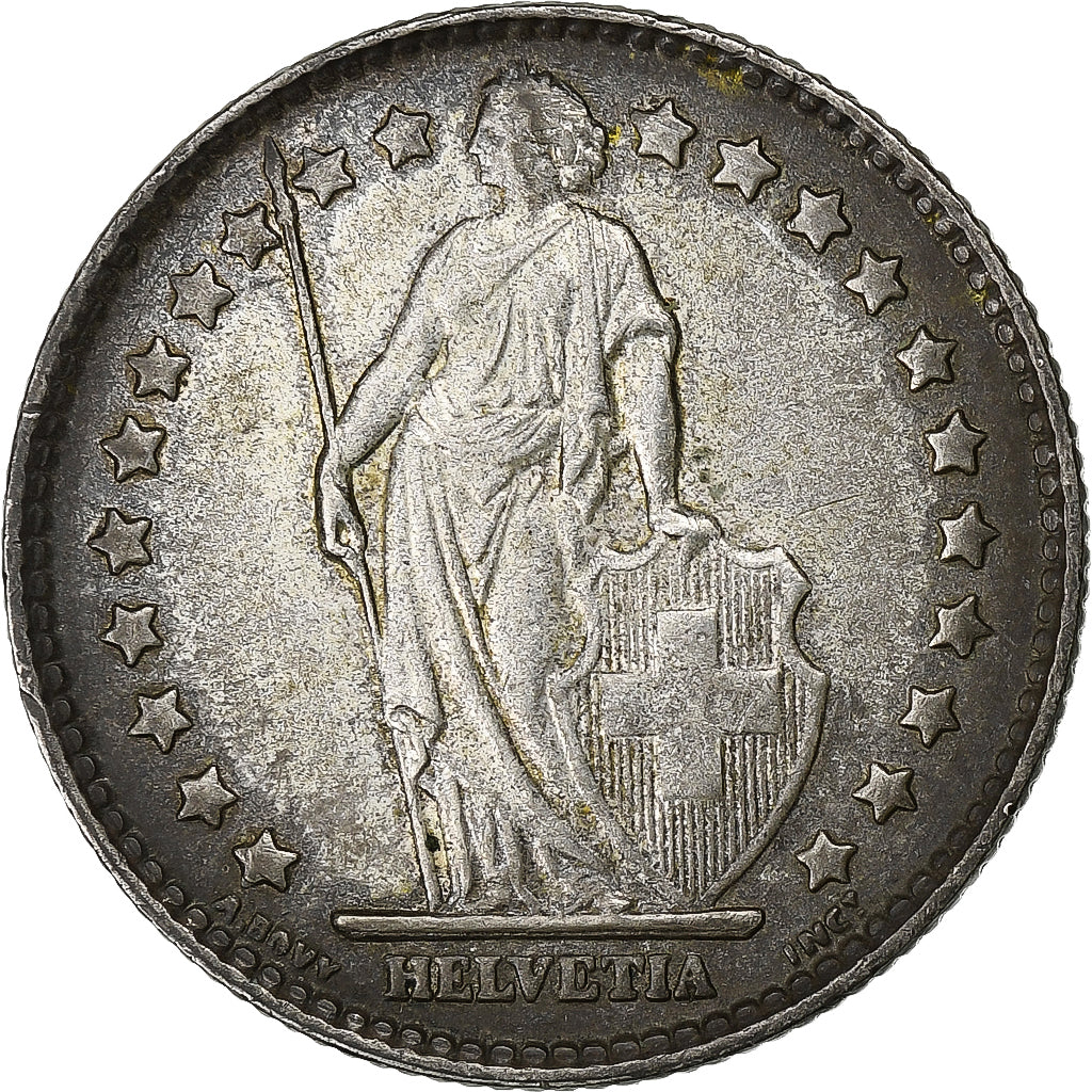 Zwitserland, Franc, 1962, Bern, Zilver, ZF+, KM:24