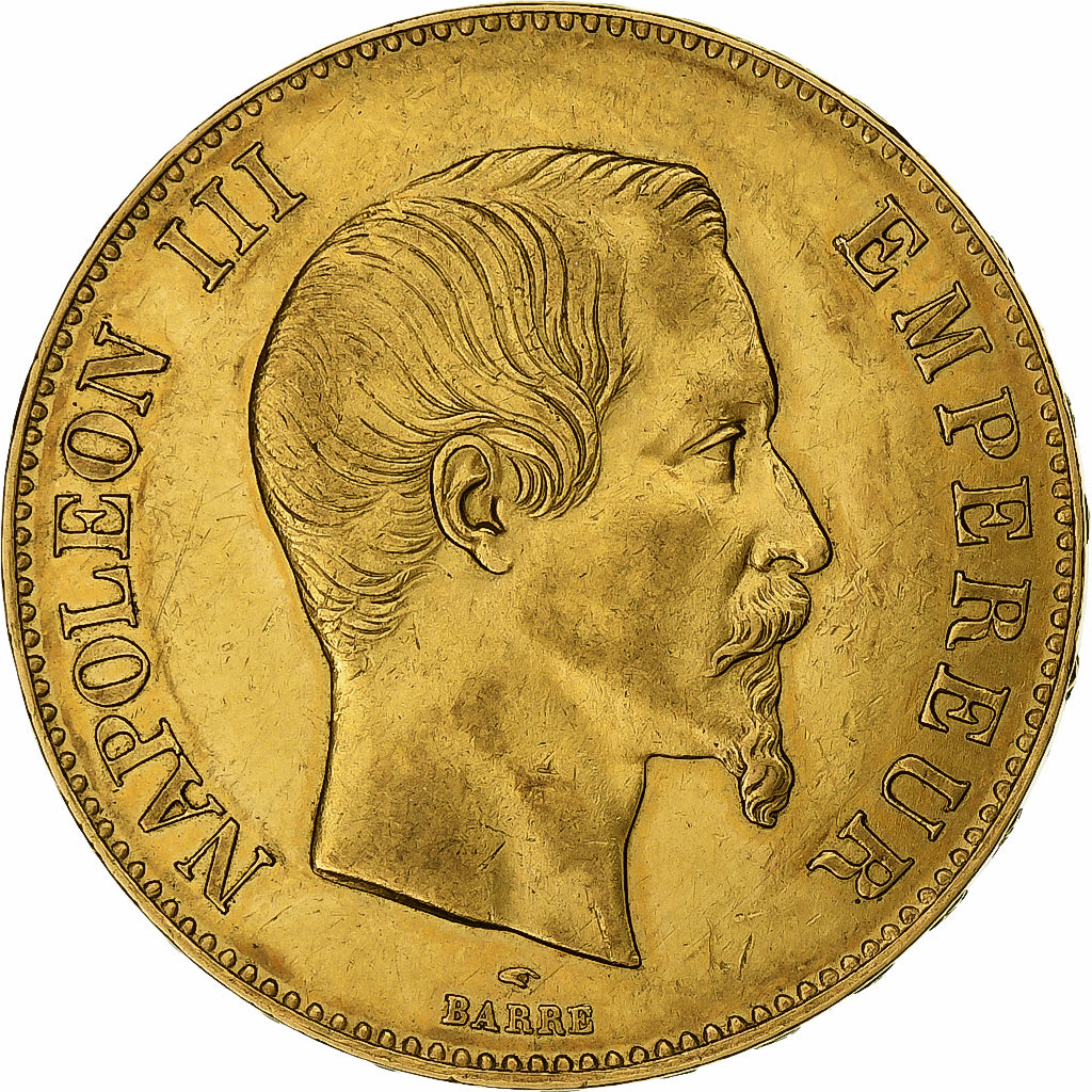 France, Napoleon III, 100 Francs, 1858, Paris, Gold, AU(50-53), Gadoury:1135