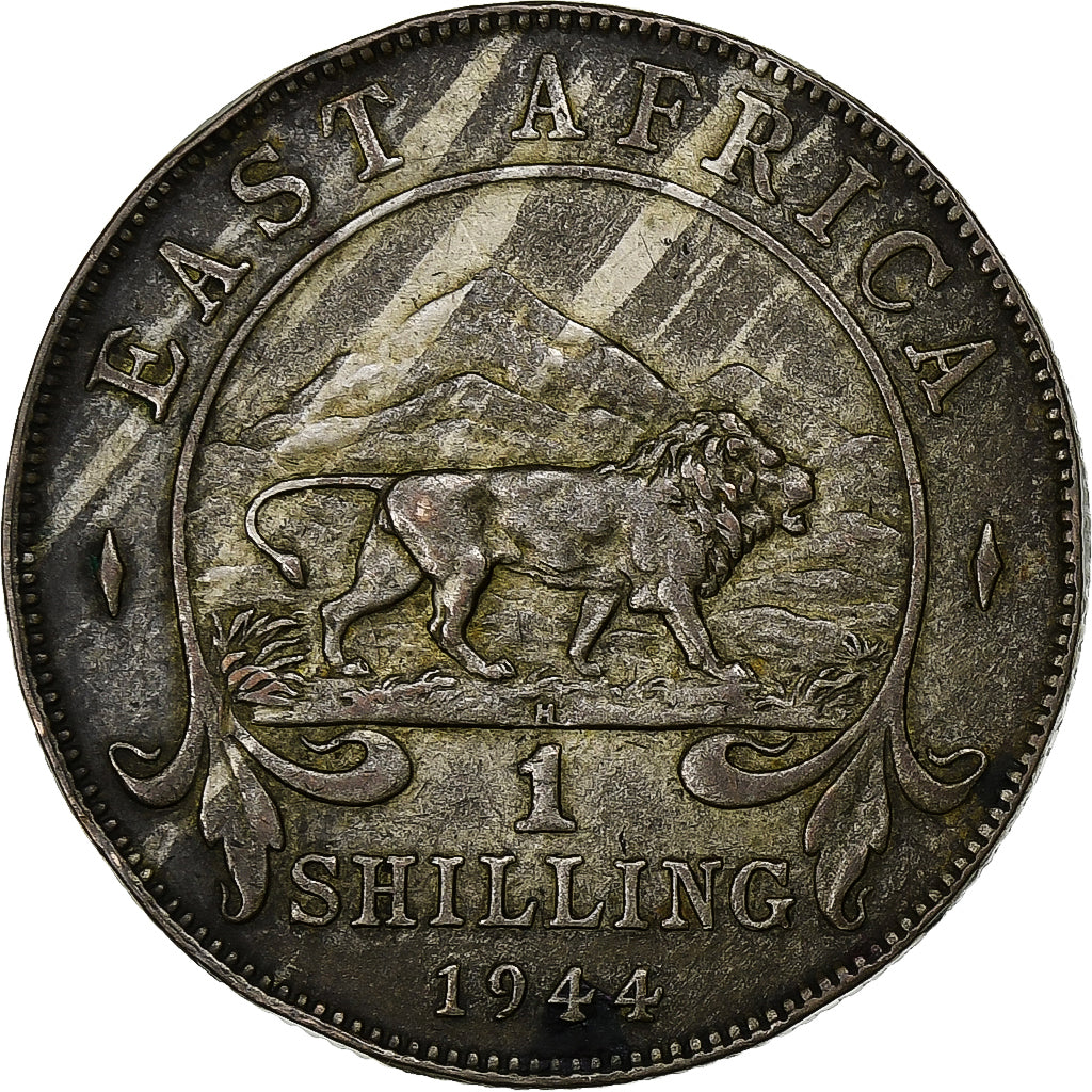 EAST AFRICA, George VI, Shilling, 1944, Heaton, Silver, EF(40-45), KM:28.1