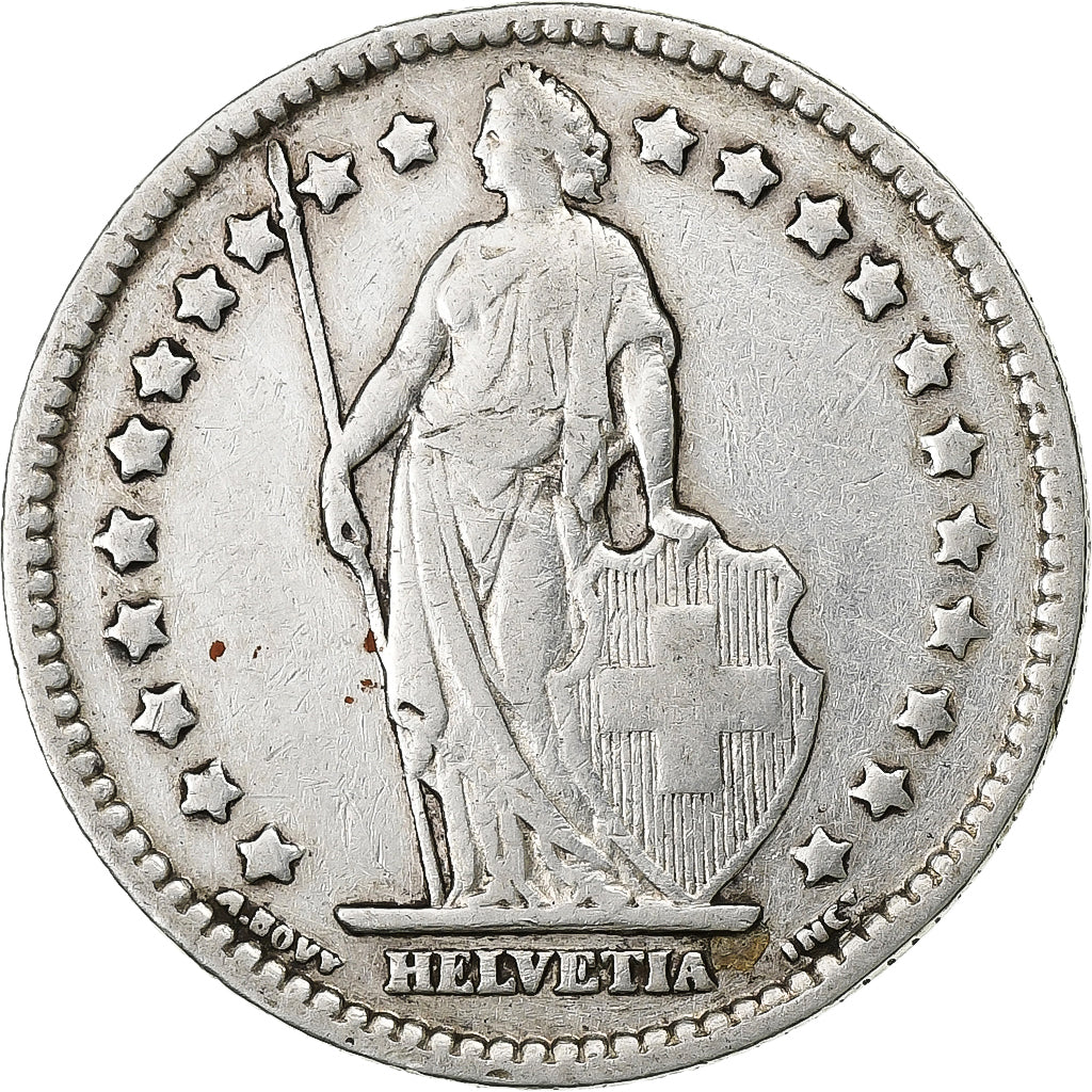 Switzerland, Franc, 1912, Bern, Silver, EF(40-45), KM:24