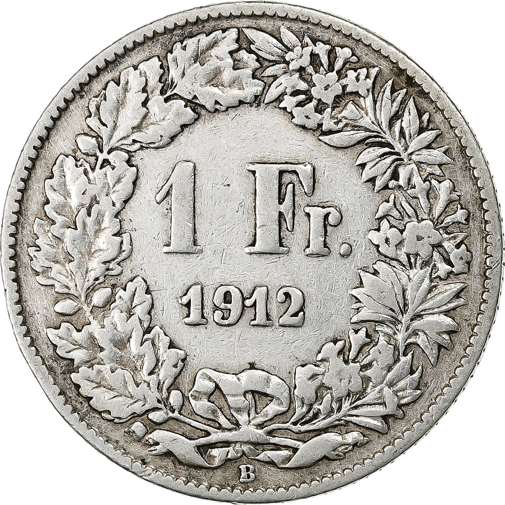 Switzerland, Franc, 1912, Bern, Silver, EF(40-45), KM:24