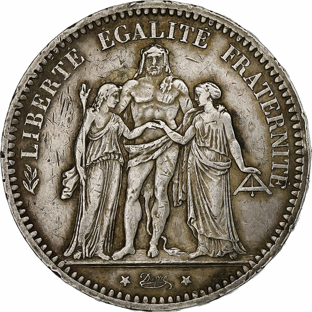 France, 5 Francs, Hercule, 1873, Paris, Argent, TTB, Gadoury:745a, KM:820.1