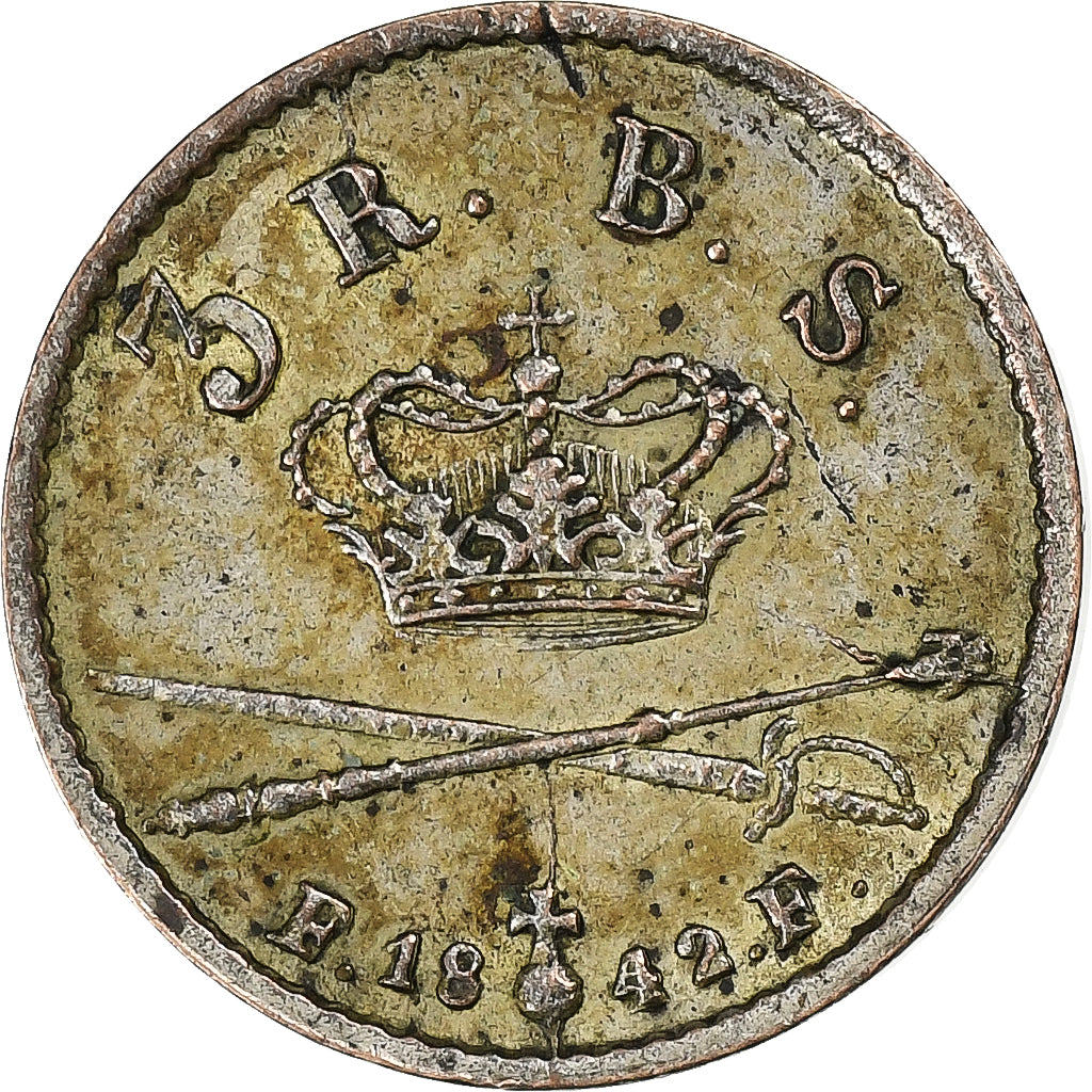 Danimarca, Christian VIII, 3 Rigsbankskilling, 1842, Argento, BB, KM:A730