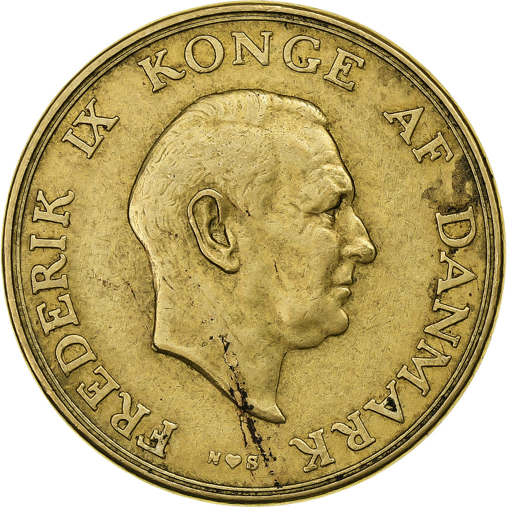 Dinamarca, Frederik IX, 2 Kroner, 1948, Copenhagen, Alumínio-Bronze, EF(40-45)