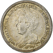 Nederland, Wilhelmina I, 25 Cents, 1917, Zilver, ZF, KM:146