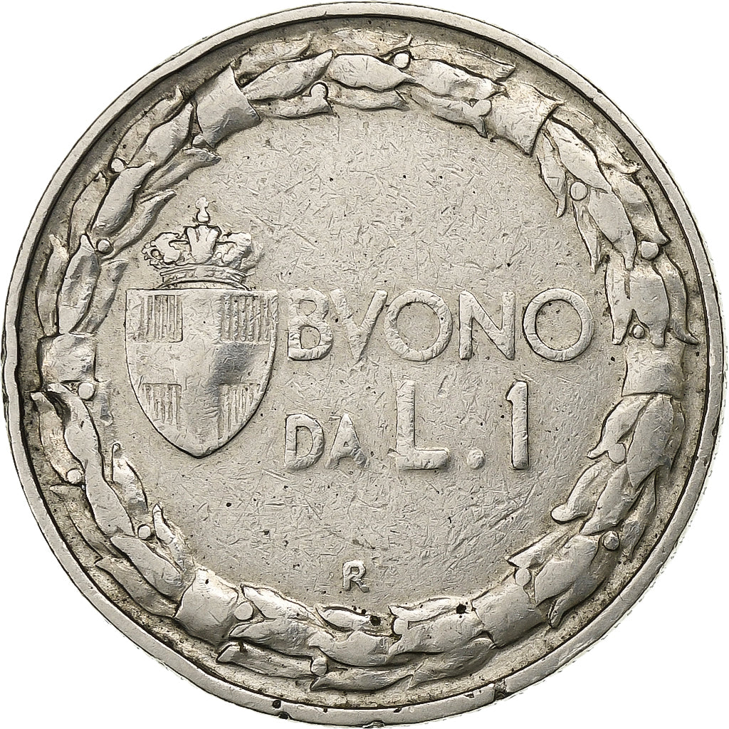 Italia, Vittorio Emanuele III, Lira, 1924, Rome, Níquel, MBC+, KM:62