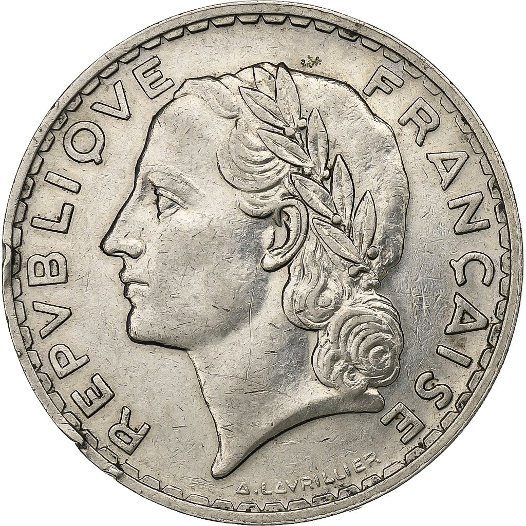 Francia, 5 Francs, Lavrillier, 1933, Paris, Nichel, BB, Gadoury:760, KM:888