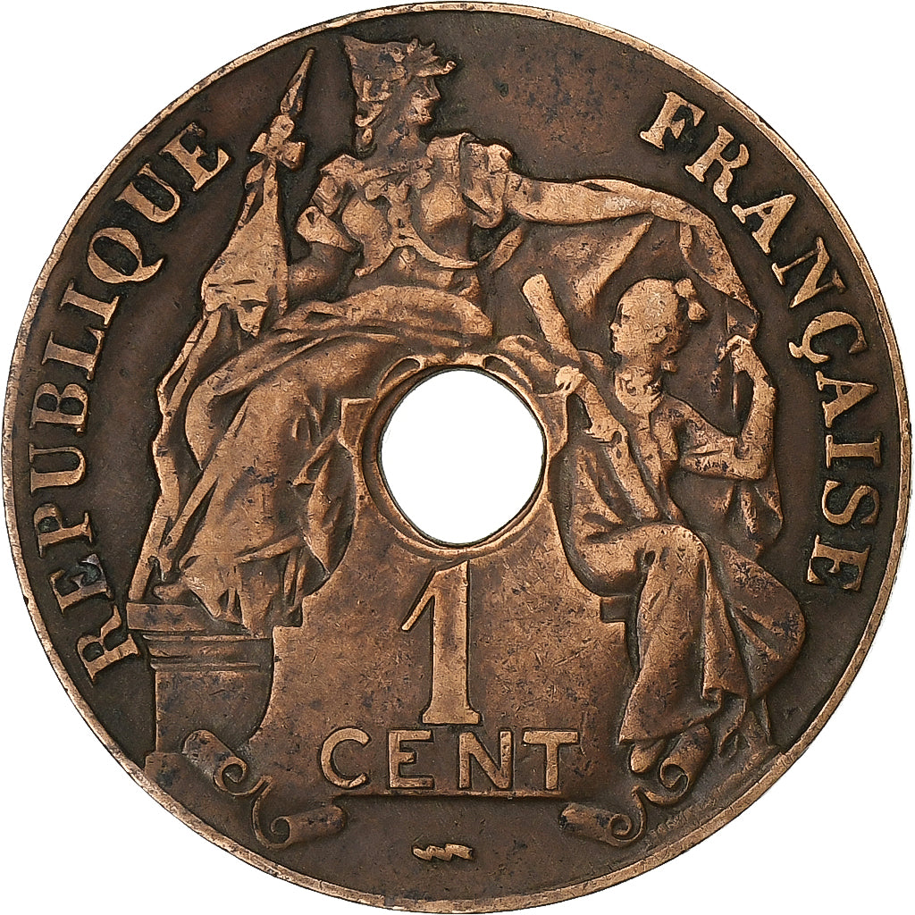 INDOCINA FRANCESE, Cent, 1922, Poissy, Bronzo, BB, Lecompte:86, KM:12.3