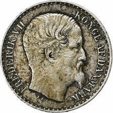 Danish West Indies, Frederik VII, 3 Cents, 1859, Altona, Silver, EF(40-45)