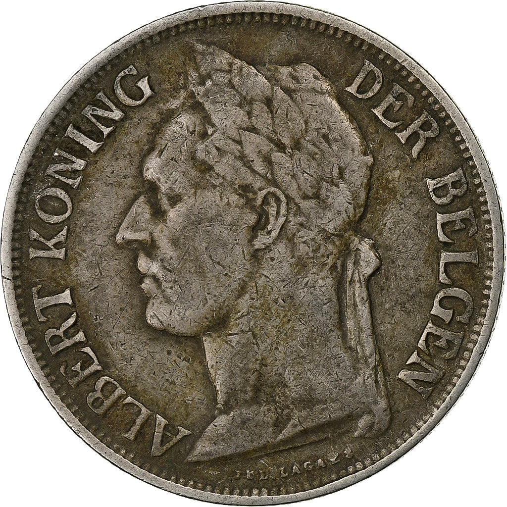 Belgian Congo, Albert I, Franc, 1926, Copper-nickel, VF(30-35), KM:21