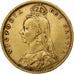 Great Britain, Victoria, 1/2 Sovereign, 1892, Gold, AU(50-53), KM:766