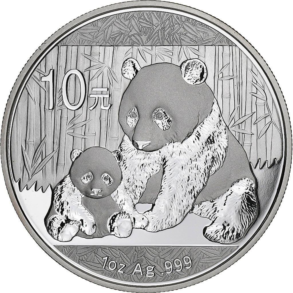 CHINA, PEOPLE'S REPUBLIC, 10 Yüan, 2012, Panda, Proof, Silver, MS(65-70)