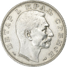 Serbia, Peter I, 2 Dinara, 1915, Paris, Silver, AU(55-58), KM:26.1