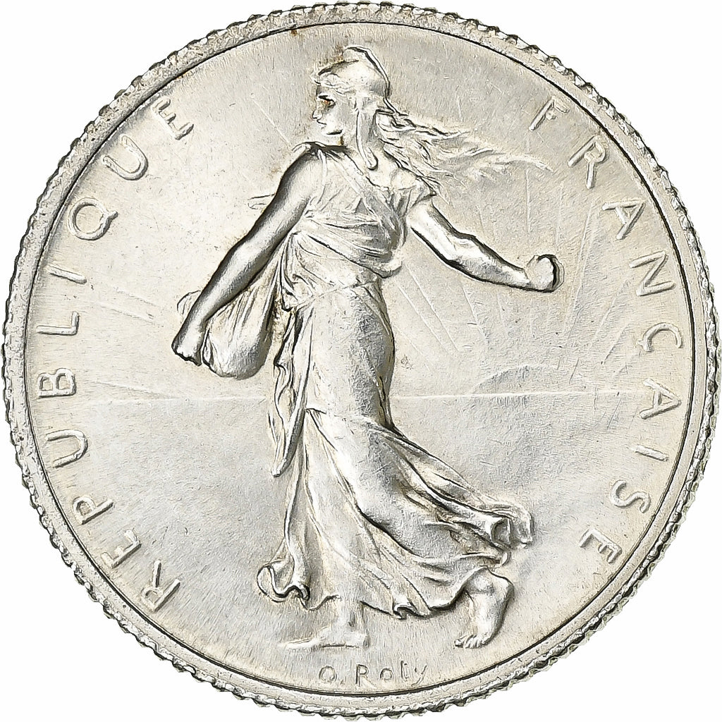 Frankrijk, Franc, Semeuse, 1916, Paris, Zilver, PR, Gadoury:467, KM:844.1