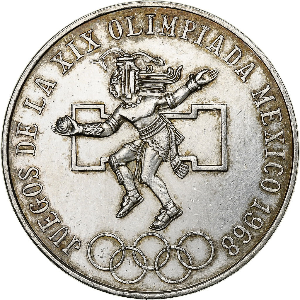 Mexico, 25 Pesos, 1968, Mexico, Silver, AU(50-53), KM:479.1