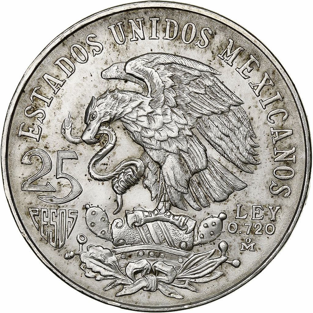 Mexico, 25 Pesos, 1968, Mexico, Silver, EF(40-45), KM:479.1