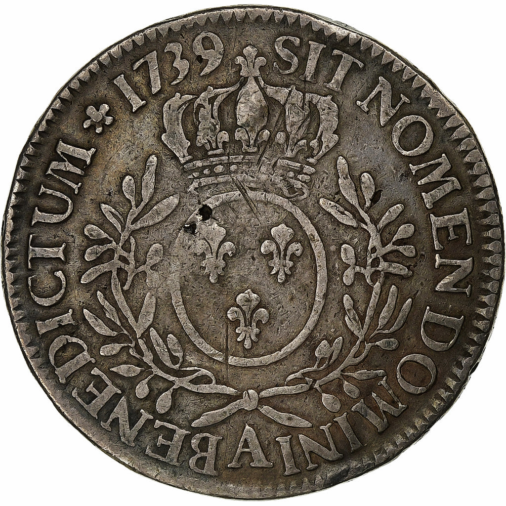 France, Louis XV, Ecu, Écu aux branches d'olivier, 1739, Paris, 1er sem