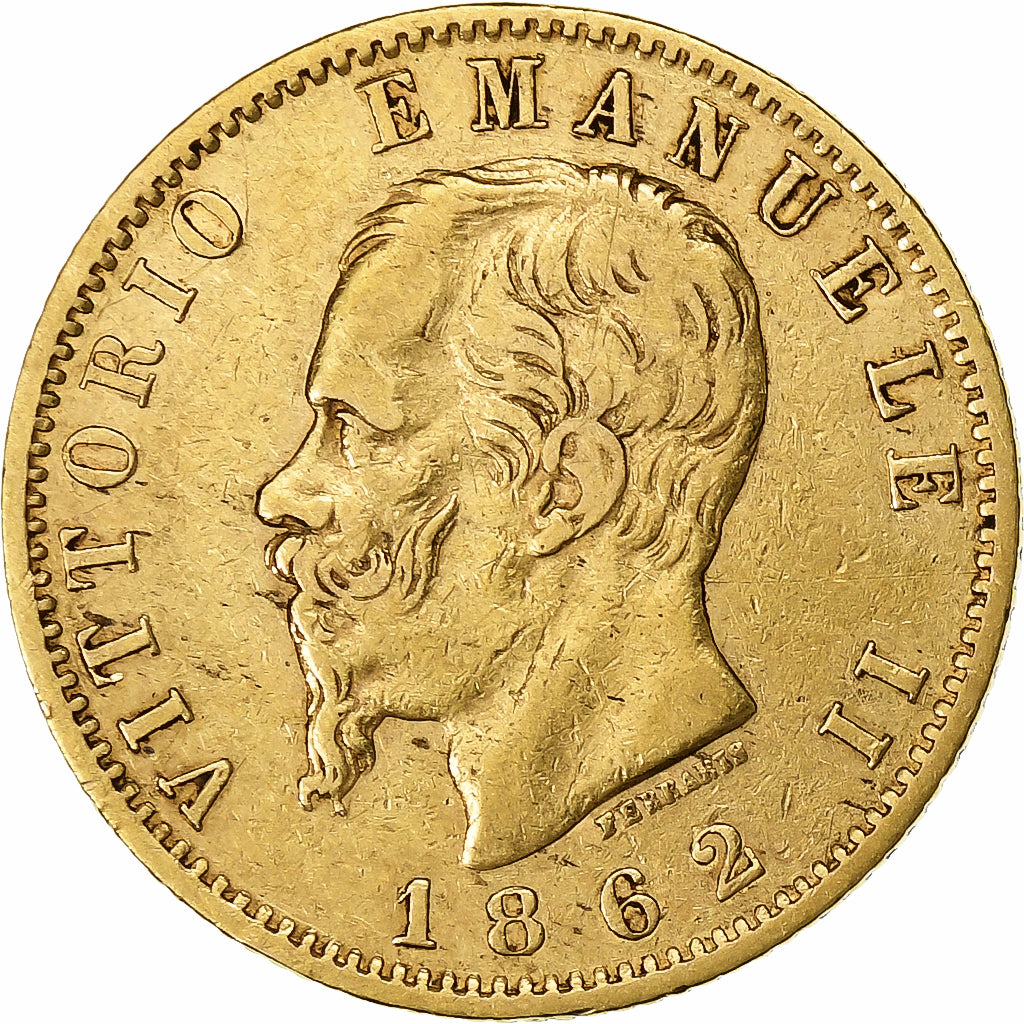 Italie, Vittorio Emanuele II, 20 Lire, 1862, Turin, Or, TTB, KM:10.1