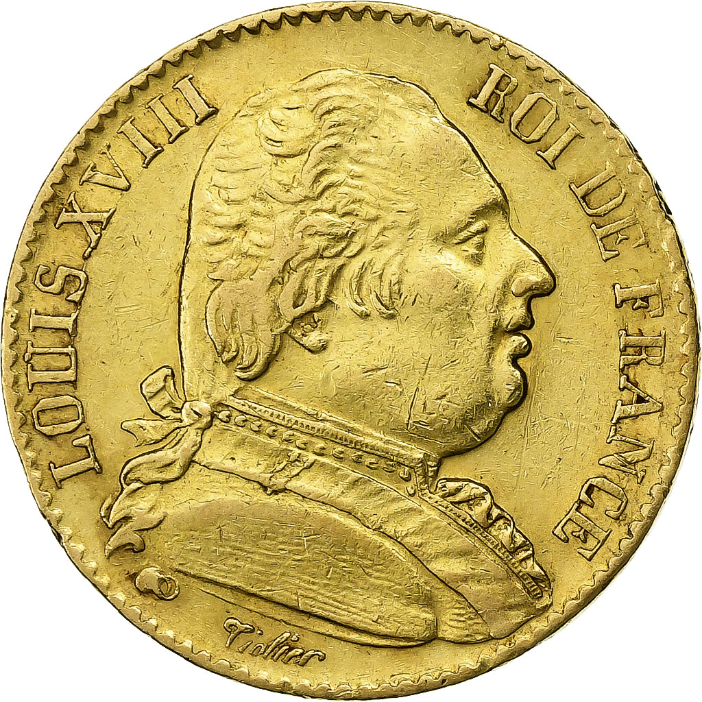 France, Louis XVIII, 20 Francs, 1815, Paris, Or, TTB+, Gadoury:1026, KM:706.1