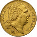 France, Louis XVIII, 20 Francs, 1822, Paris, Gold, AU(50-53), Gadoury:1028