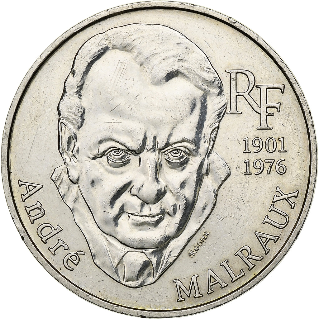Frankrijk, 100 Francs, André Malraux, 1997, Zilver, PR, Gadoury:954, KM:1188