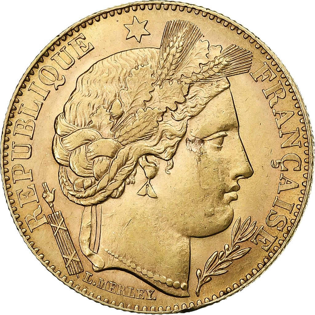 Francia, 10 Francs, Cérès, 1896, Paris, Oro, MBC, Gadoury:1016, KM:830