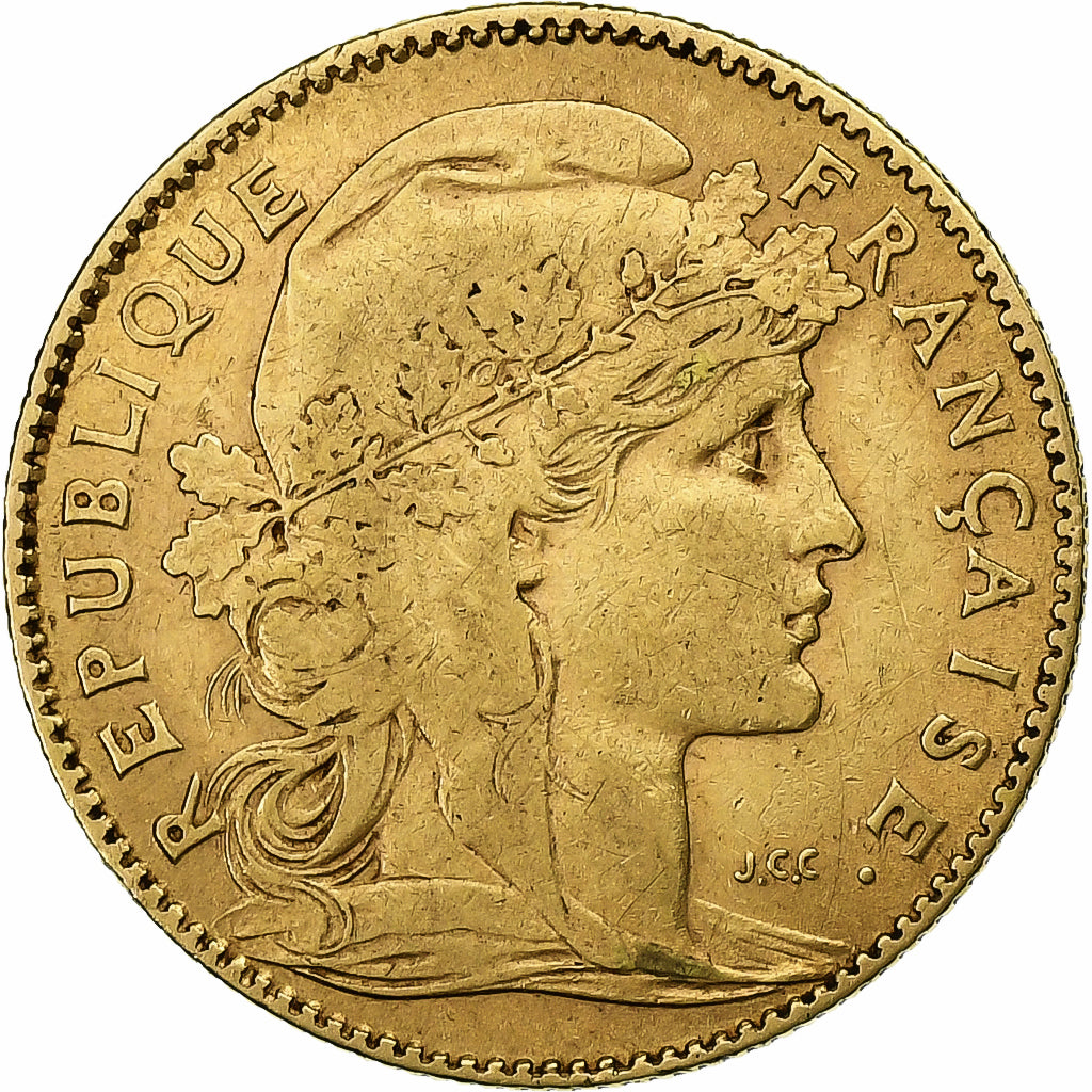 Frankrijk, 10 Francs, Marianne, 1899, Paris, Goud, ZF, Gadoury:1017, KM:846