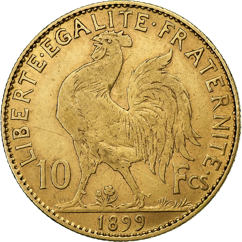 Frankrijk, 10 Francs, Marianne, 1899, Paris, Goud, ZF, Gadoury:1017, KM:846