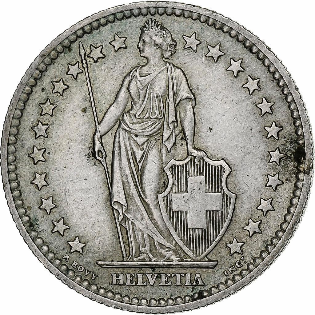 Switzerland, 2 Francs, 1957, Bern, Silver, AU(50-53), KM:21