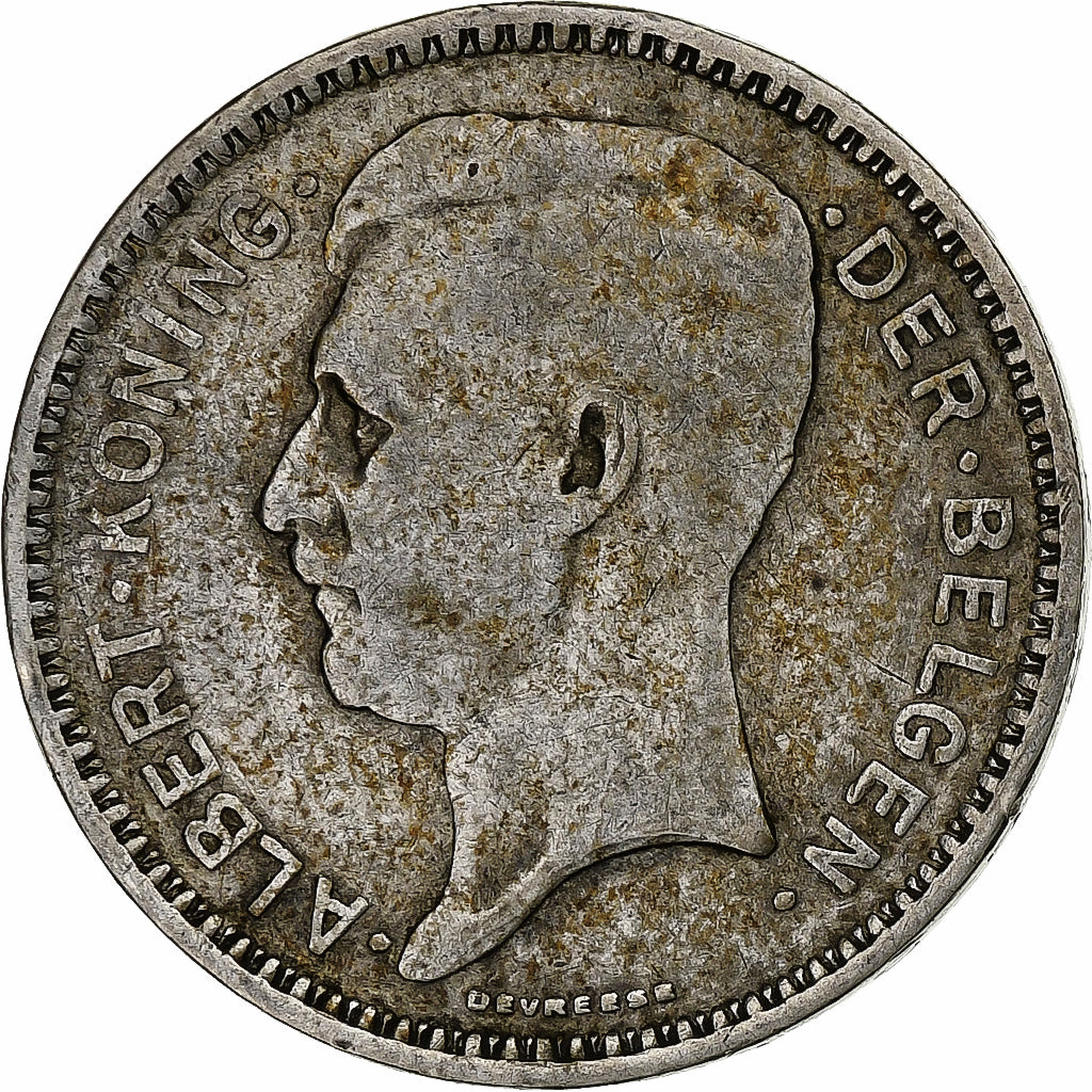 Belgium, Albert I, 20 Francs, 20 Frank, 1934, Silver, VF(30-35), KM:104.1