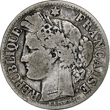 Francia, 2 Francs, Cérès, 1881, Paris, Argento, MB, Gadoury:530a, KM:817.1