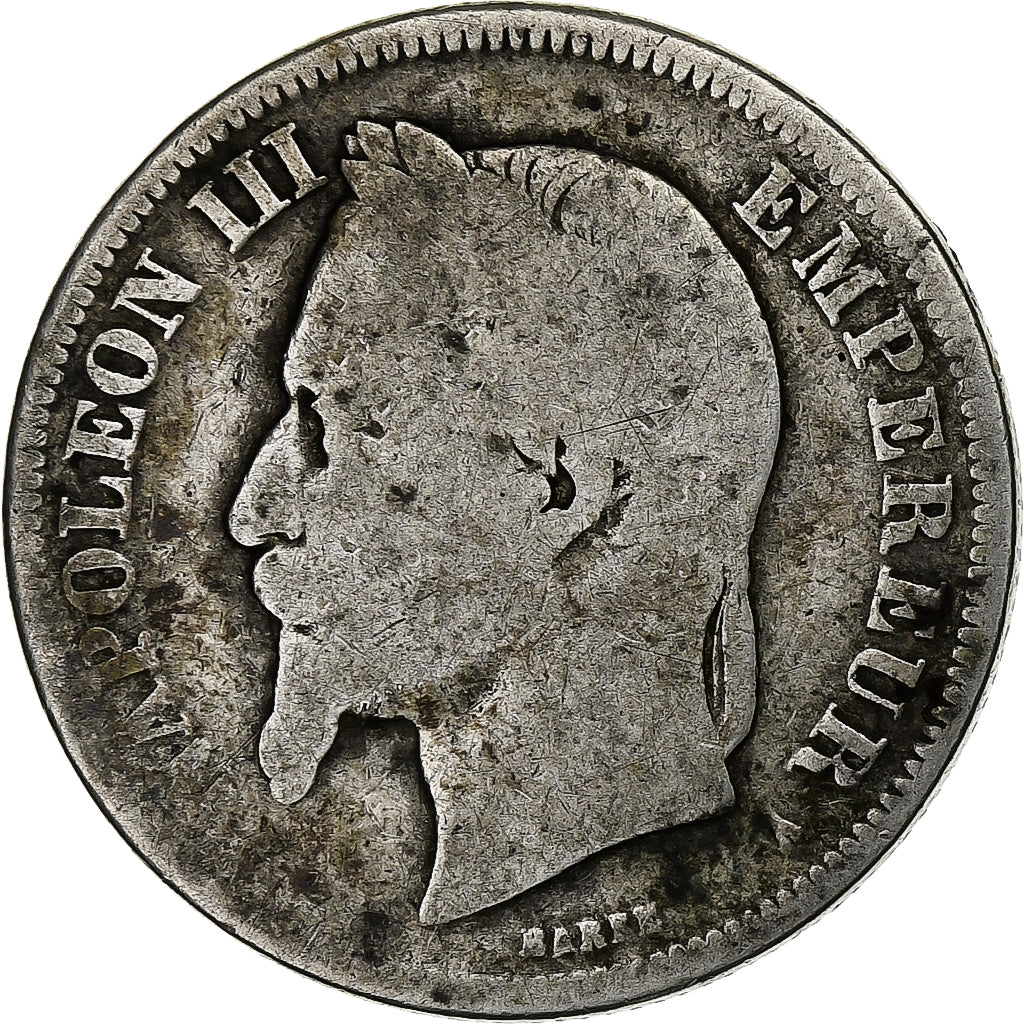 Frankreich, Napoleon III, 2 Francs, 1866, Paris, Silber, SGE+, Gadoury:527