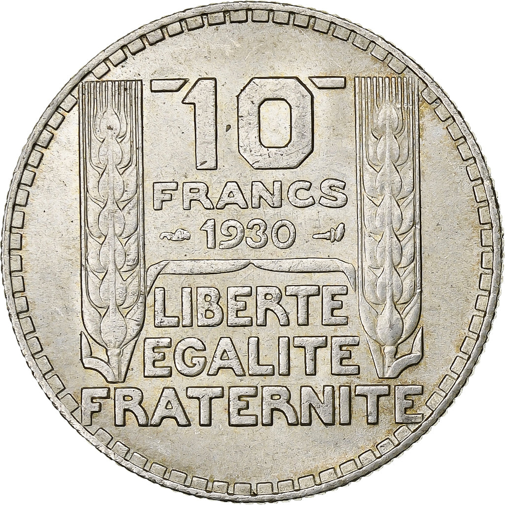 France, 10 Francs, Turin, 1930, Paris, Silver, AU(55-58), Gadoury:801, KM:878