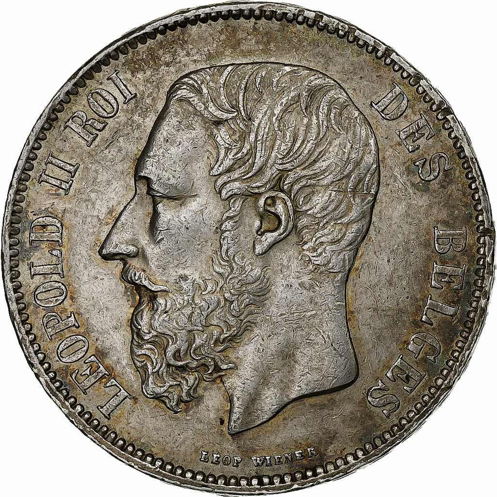 Belgium, Leopold II, 5 Francs, 5 Frank, 1870, Silver, AU(50-53), KM:24