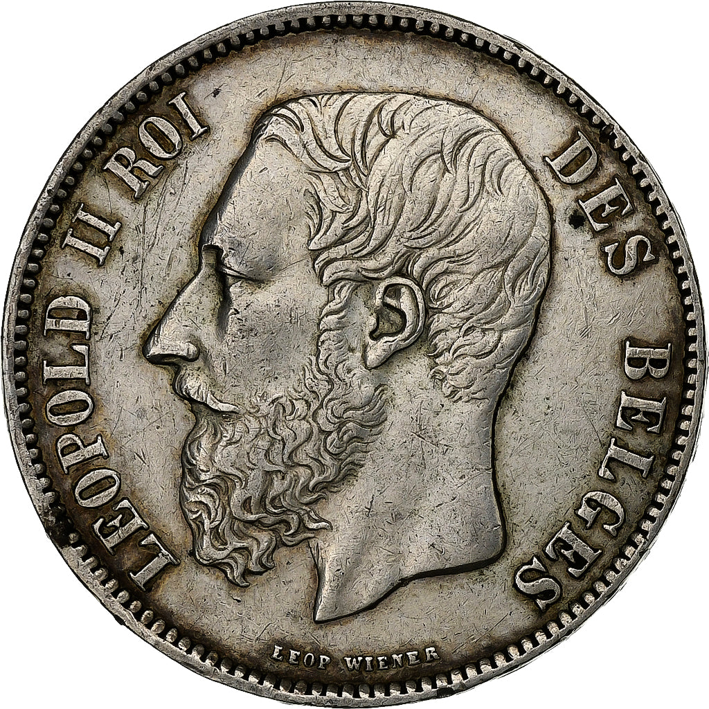 Belgium, Leopold II, 5 Francs, 5 Frank, 1870, Silver, AU(50-53), KM:24