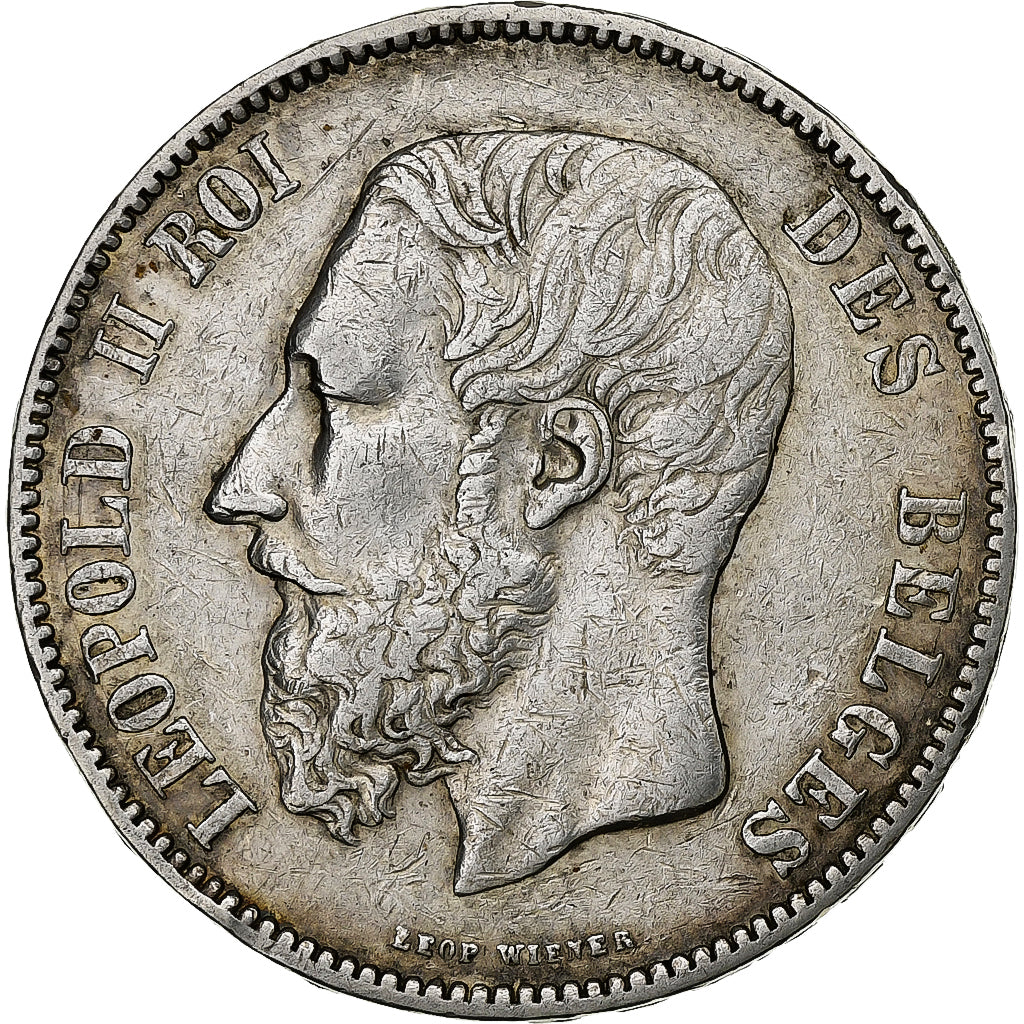 Belgien, Leopold II, 5 Francs, 5 Frank, 1873, Silber, SS+, KM:24