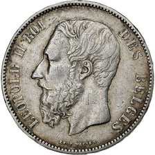 Belgien, Leopold II, 5 Francs, 5 Frank, 1873, Silber, SS+, KM:24