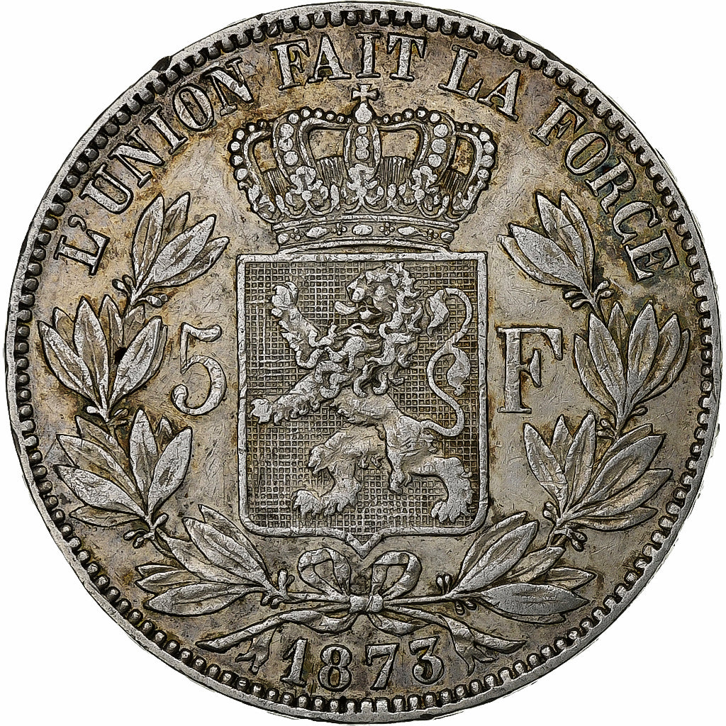Belgien, Leopold II, 5 Francs, 5 Frank, 1873, Silber, SS+, KM:24