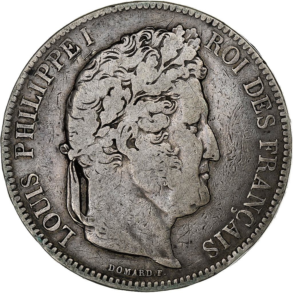 France, 5 Francs, Louis-Philippe, 1842, Lille, Silver, VF(30-35), Gadoury:678